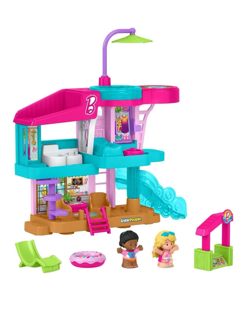 Fisher-Price Little People Barbie Beach House with 2 Figures